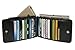 INDRESSME Womens Black Bifold Multi Card Case Thin Wallet with Zipper Pocket, 7.5
