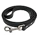 Leather Dog Leash - 4 feet - Medium Length | Black | Genuine | Soft | Durable | Comfortable | Lightweight | Stylish | Heavy Duty | Water Resistant | Walking and Training | Small, Medium, Large Dogs