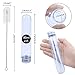 JPSOR 15pcs 155x30mm (90ml) Clear Plastic Test Tubes with Screw Caps and 1 Test Tube Brush for Scientific Experiments, Party, Decorate The House, Candy Storage