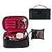 Makeup Bag Cosmetic Bags for Women Travel Make Up Case Organizer Pouch Black