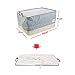 uxcell Collapsible Storage Baskets Cotton Linen Laundry Basket w Drawstring Closure Dual Handles for Nursery, Closet, Toys, Clothes (Stripe Pattern,XXXL)