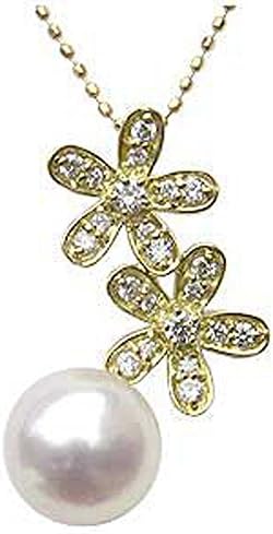 ペンダントトップ K18 ペンダントヘッド 18金 ゴールド 真珠ペンダントトップペンダント あこや真珠パール K18 花 ネックレス ダイヤモンド