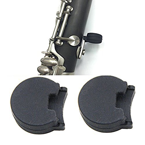 image for MonkeyJack Black Rubber 10mm Oboe Clarinet Thumb Rest Cushion Protecto