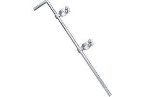 ADLMPW 1-5/8" × 32" Gate Drop Rod, Galvanized Steel Gate Cane Bolt for Chain Link Fence, with 2pcs 1-5/8" Female gate Frame Hinge.