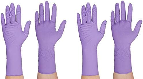 Kimberly Clark Safety 50602 Safeskin Nitrile-Xtra Exam Gloves, 12" Length, Medium, Purple (Pack of 50) (2-(Pack))