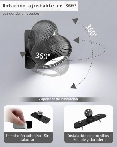 Luz de parede LED recarregável AURI CX02