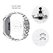 EloBeth Compatible Fitbit Ionic Stainless Steel Strap, Stainless Steel Replacement Band for Fitbit Ionic Watch (Silver)