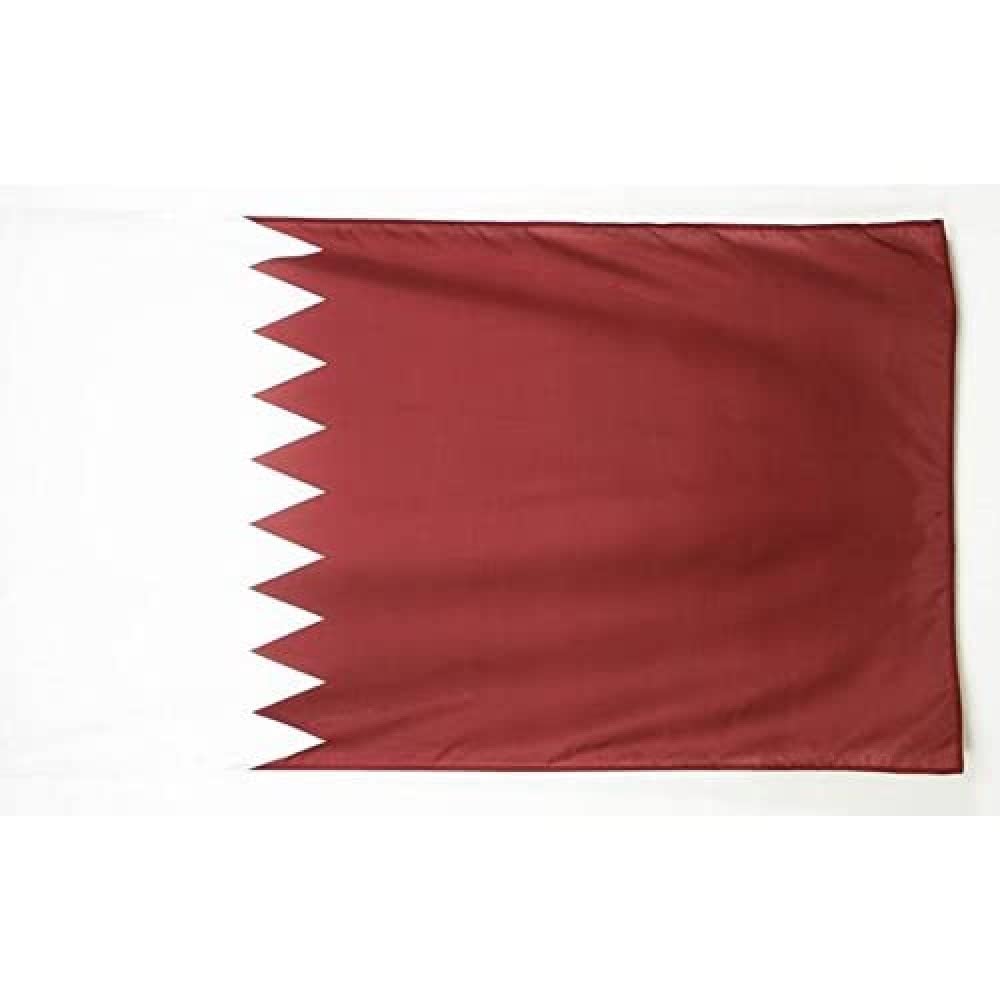AZ FLAG - Qatar Big Flag - 5x8 Ft - Qatari Large Banner with Sleeve - 100% Polyester - Fade Resistant - Vivid Colors - 5' x 8' Feet - 250x150 Cm