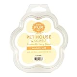 Pet House Wax Melts in 15 Fragrances - 2 Pack - Natural Soy Wax - Pet Odor Eliminating - Long-lasting - Paraffin/Dye-Free - Non-Toxic - Mandarin Sage