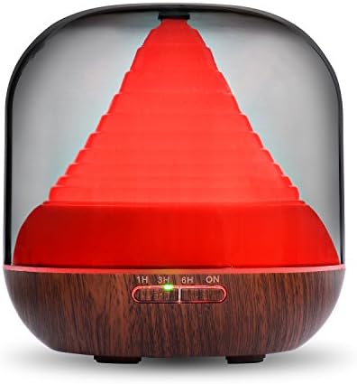 300ml Aroma Essential Oil Diffuser GAOCHY Wood Grain Ultrasonic Diffusers Cool Mist Mute Air Humidifier with Timer and 7 Colors Changing LED Lights