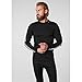 Helly Hansen Men's Lifa Stripe Crew Lightweight Breathable Moisture Wicking Thermal Baselayer, 998 Black, Large