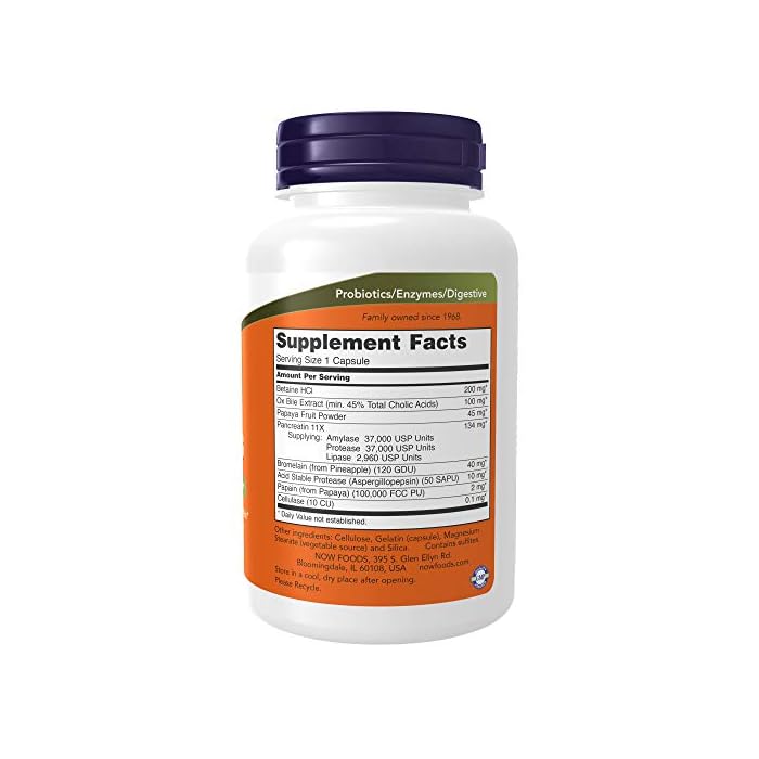 NOW Supplements, Super Enzymes, Formulated with Bromelain, Ox Bile