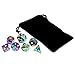 TLL TECHNOLOGY Metal Game Dice Zinc Alloy Metal Polyhedral 7-Die Dice Set for Dungeons and Dragons RPG Dice Gaming D&D Math Teaching, d20, d12, 2 Pieces d10 (00-90 and 0-9), d8, d6 and d4 (Rainbow)