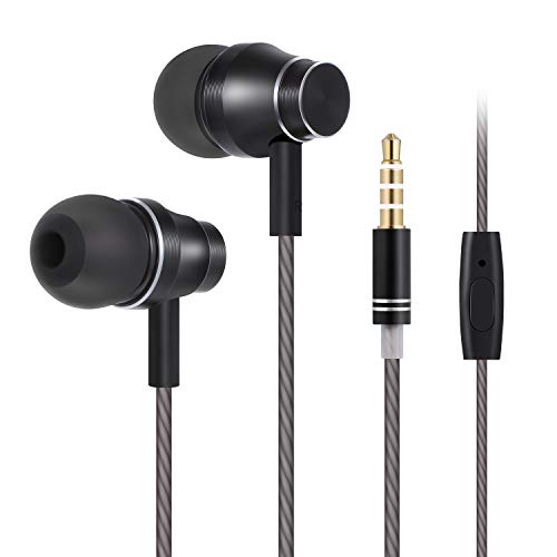 Wired Headphones, in-Ear Earbuds, Stereo Sound Noise Cancelling, Earphones w/ith Built-in Mic iOS,Android Smartphones,Tablets,and Other Devices with 3.5mm Audio Port