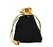 Housweety 10PCs Black Velvet Drawstring Pouches Jewelry Gift Bags 12cmx9cm(4 6/8