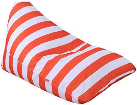 Stuffed Animal Storage Bean Bag Chair Cover/Soft Pouch/Kids Bean Bag/Large Bean Bag/Toys Storage Organizer/Comfy Chair Comfortable Seating for Kids Stripes Printed by DETALLAN (Orange)