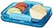 Sistema Lunch Collection Split Food Storage Containers, 1.5 Cup, Set of 3 in Assorted Colors