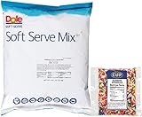 Dole Soft Serve Mix - Raspberry Dole Whip, Lactose-Free Soft Serve Ice Cream Mix, 4.60 Pound Bag - with By The Cup Rainbow Sprinkles