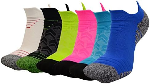 FASTBON Short Compression Socks Mens & Womens Athletic for Running, Cycling US 5-8 (2,3,6 Pair)