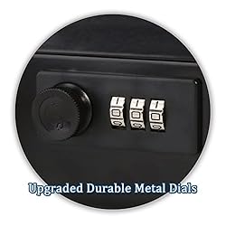 Jssmst Locking Large Metal Cash Box with Money