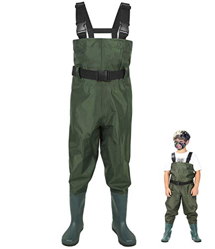 thumbnail image 2 of Kids Chest Waders For Toddler Children Youth Fishing Waders Wader Water Proof Waders For Boys Girls Size 3t 2 of 13