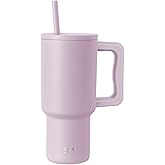 Simple Modern 30 oz Trek Tumbler with Handle and Straw Lid | Cup Holder Friendly Insulated Stainless Steel Travel Mug | Lavender Mist