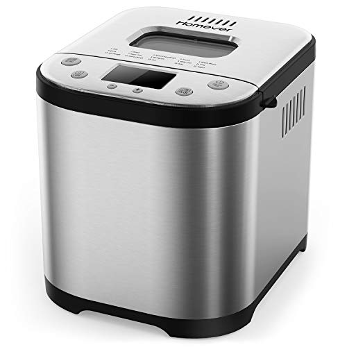Homever Bread Maker [2018 Upgraded] - Automatic 2LB Bread Machine with Sugar Free Setting, Fully Stainless Stee Bread Maker (15 Programs, 3 Sizes & 3 Colors, 15 Hours Delay Timer, 1 Hour Keep Warm) - Thumbnail 7