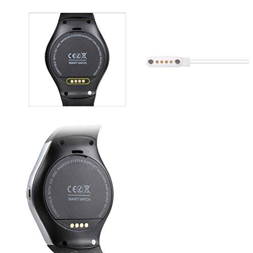 L@YC New Intelligent Circular Screen Watch Support SIM Card TF Card Waterproof Heart Rate Monitoring Smart Watch, Gold