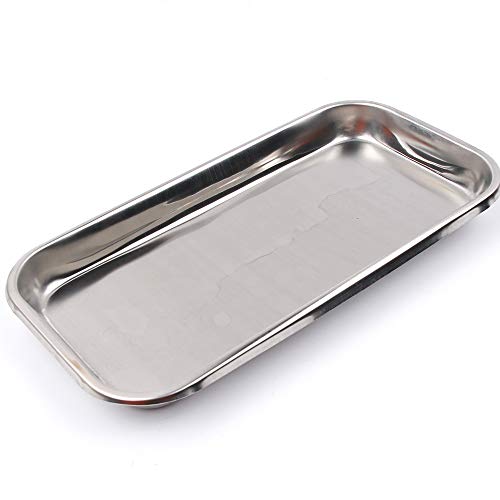 NUOMI Medical Surgical Tray Stainless Steel Instrument Trays Organizer 2 Pack Dental Procedure