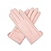MATSU Casual Women Winter Warm Leather Gloves M9229 (L, Light Pink)