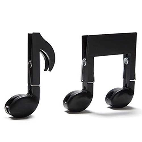 Click Here to See More Images Rumfo Musical Note Clips, Multi-function Drying Cloth Folder Sandwich Food Clip Clothespin Hanger Arts Literary Gifts File Archival Clamp Sealing Clips Sealer 5 Sets