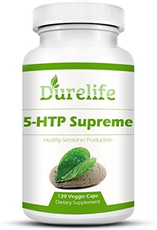 5-HTP Combination A Natural Aid For Insomnia Anxiety Stress And Panic Attacks 120 Count By DureLife, Promoting Healthy Sleep Mood And Relaxation