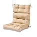 Greendale Home Fashions Outdoor High Back Chair Cushion, Stone