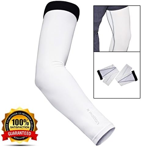 X MOTION LAB Compression Arm Sleeve (1 Pair), FastDry Fabric, 3D Tailoring, Protection from UV, Scratches &amp; More, Comfortable, High Flexibility, Temperature Regulating, Perfect for Outdoor Activities