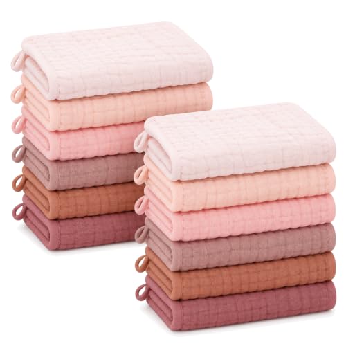 SWEET DOLPHIN Baby Muslin Washcloths for Newborn