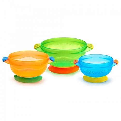 Munchkin Stay Put Suction Bowl, 3 Count