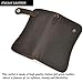 LUUFAN Men's Genuine Leather Long Wallet Chain Wallet, Engraved Bifold Wallet