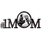 #1 Mom Script Picture Frame, Bronze Metal with Easel Back, Size: 8