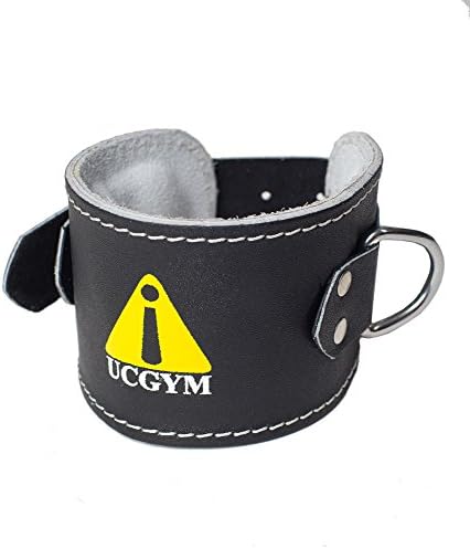 LEATHER ANKLE CUFF by UCgym with Single D- Ring: Great for Leg Workout