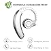 PONYBRO Wireless Headset,Lightweight???Comfortable,HD Sound Wireless Earbuds with Mic,8-Hours Playtime Cell Phone Earpiece,Hands Free Wireless Headphones for Cell Phones,PC,Tablet. Silvery