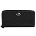Coach Outline Signature Accordion Zip Wallet - Black/Black