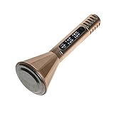 XBERSTAR 3 in 1 Wireless Karaoke Player Handheld Microphones with Bluetooth Speaker for Music Playing and Singing Anytime, Compatible with Android Smartphones, iPhone, iPad, Tablet, PC (Champagne)