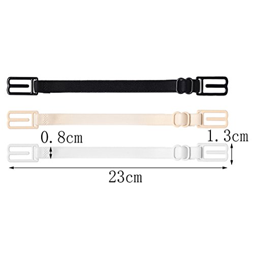 SUMAJU Bra Straps Clips Set, 3Pcs Bra Straps and 3 Pack Racerback Bra Clips for Straps Women Full Cup Size