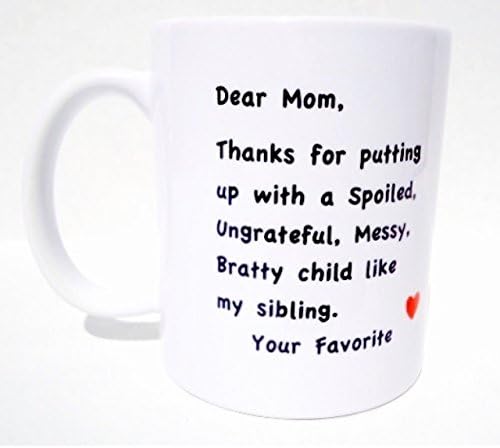 Dear mom coffee mug, personalized mug, mom mug