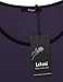 Laksmi Crew Neck Tops, Autumn Long Sleeve Knit Chiffon Patchwork Loose Fashion Office Wear Tunic Tops,Dark Violet XX-Large