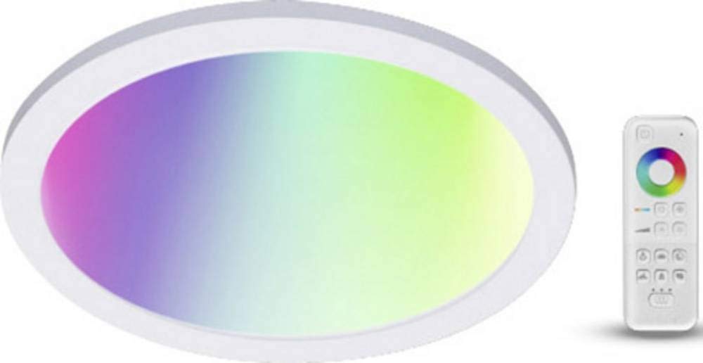 tint Loris Smart LED Ceiling Light - with White (1800-6500 K) and Coloured Light RGB - Round Panel Diameter 45 cm