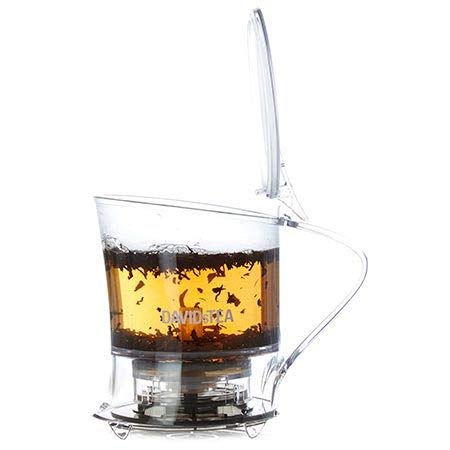DAVIDsTEA Tea Steeper for Loose Tea with Lid, Bottom Dispensing Tea Infuser, Perfect Tea Maker (32 Ounce)