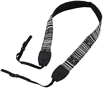 Trendy Design Camera Strap - Universal - Black and White Stripe