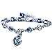 Sekluxy Ocean Hearts Bracelet with Swarovski Crystal,White Gold Plated Adjustable Tennis Bracelet in Gift Box