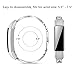 Famobest for Fitbit Alta HR Bands Fitbit Alta Bands for Women Men, Stainless Steel Alta Fit bit Bands Alta Fitbit Bands Fitbit Alta Replacement Bands Wristbands Small Large Bangle 1 Silver